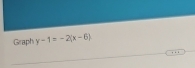 Graph y-1=-2(x-6)
=4