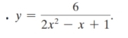 y= 6/2x^2-x+1 .