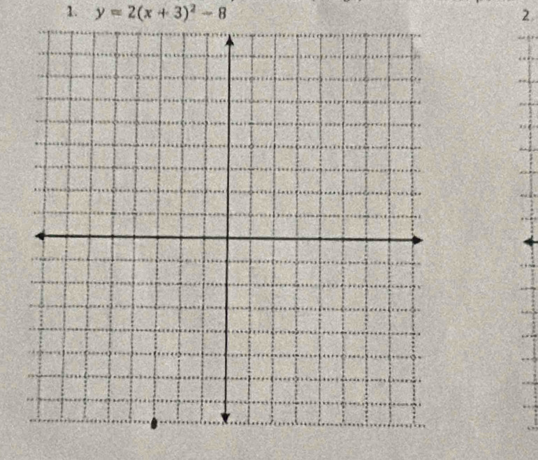 y=2(x+3)^2-8 2