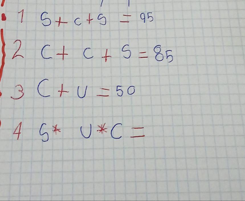 beginarrayr 15+6+5=93 2(t+5+5=8 3(t-4)=50endarray
45^*U^*C=