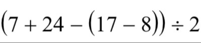 (7+24-(17-8))/ 2