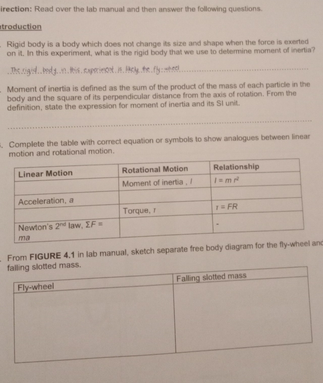 Selesai:irection: Read over the lab manual and then answer the ...
