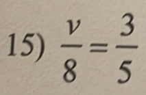  v/8 = 3/5 