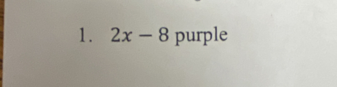 2x-8 purple