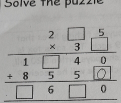 Solve the puzzie