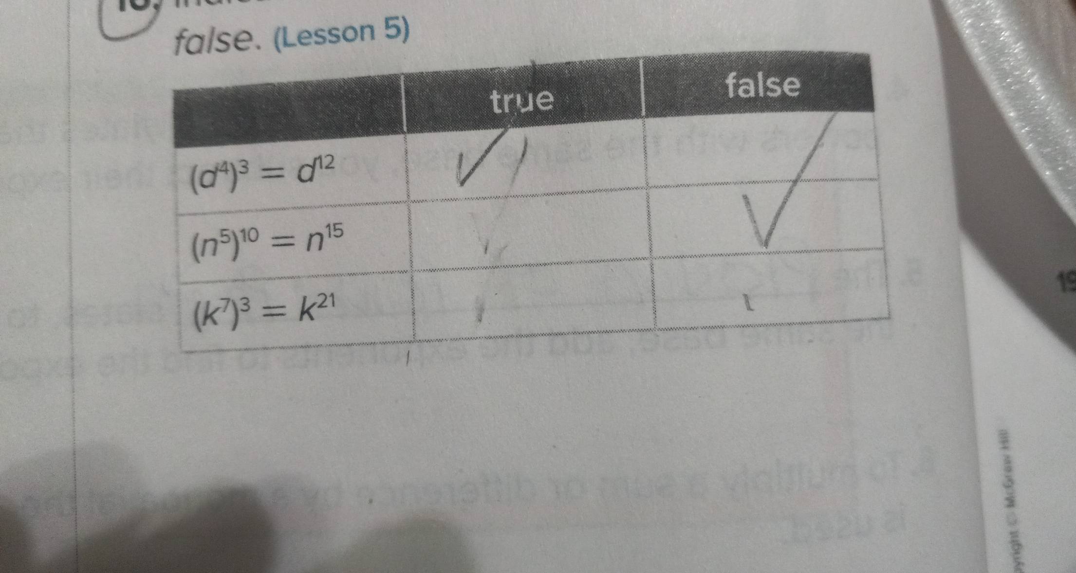 alse. (Lesson 5)
19
i