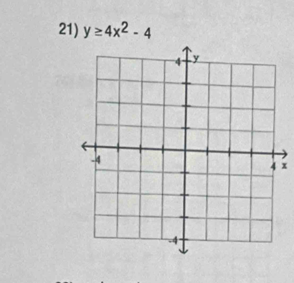 y≥ 4x^2-4
x