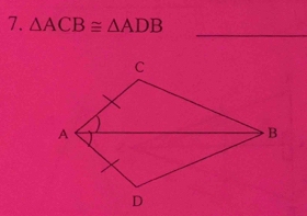 △ ACB≌ △ ADB
_