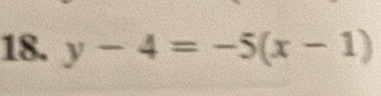 y-4=-5(x-1)