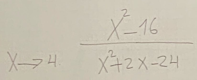 xto 4.
 (x^2-16)/x^2+2x-24 