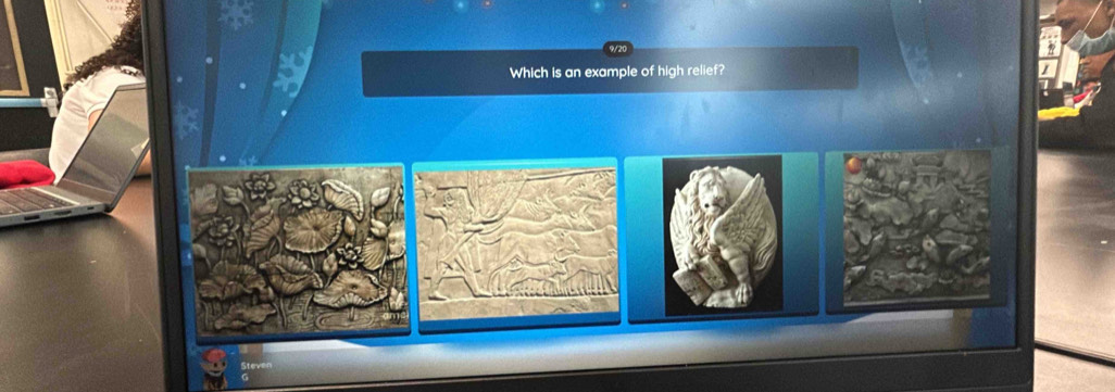 Which is an example of high relief?