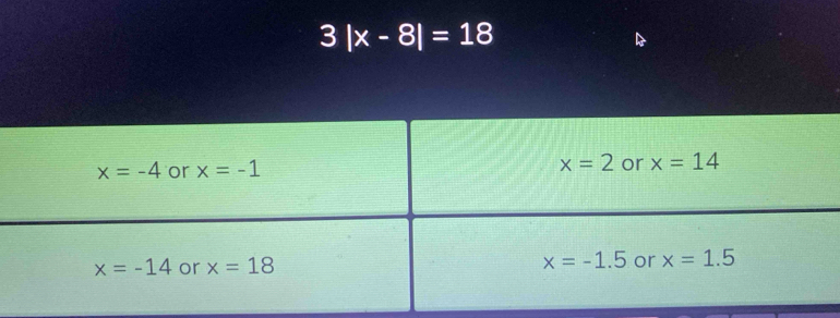 3|x-8|=18