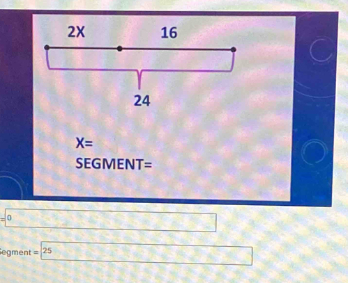 X=
SEGMENT=
0
egment =25