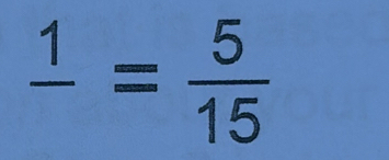 frac 1= 5/15 