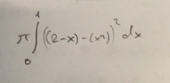 π ∈t _0^(1((2-x)-(x))^2)dx