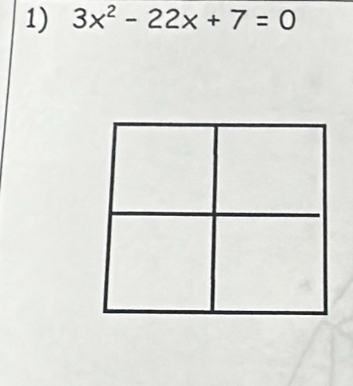 3x^2-22x+7=0