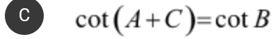 cot (A+C)=cot B