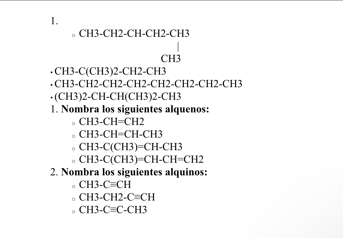 Resuelto:CH3-CH2 -CH-CH2- CH3 CH3 CH3-C(CH3 ) 2 -CH2- CH3 CH3 -CH2-CH2 ...