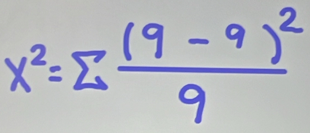 x^2=sumlimits frac (9-9)^29