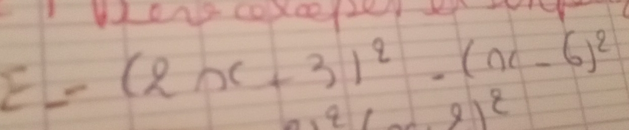 E=(2x+3)^2-(x-6)^2
sqrt(3)(32)^2