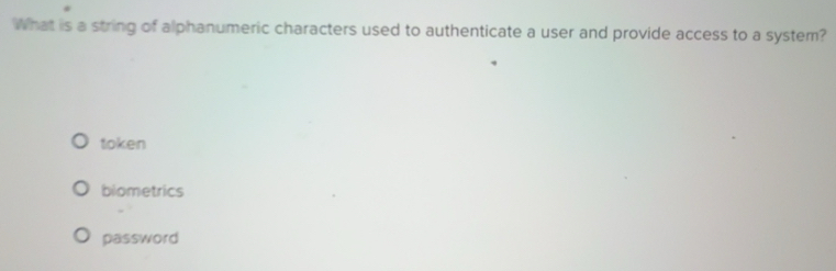 Solved: What is a string of alphanumeric characters used to ...