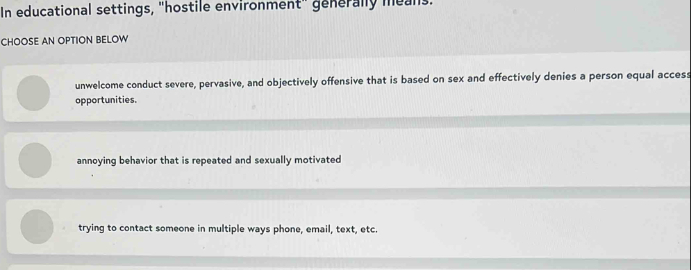 Solved: In educational settings, 