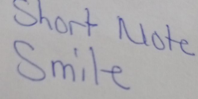 Short Note 
Smile