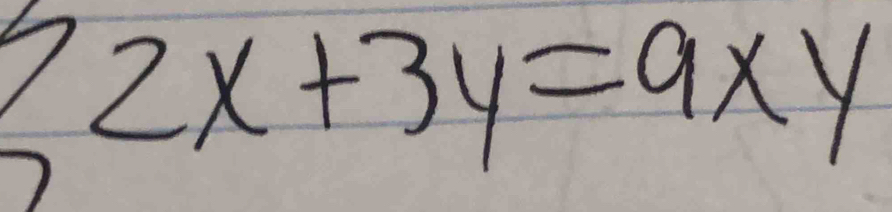 2x+3y=9* y