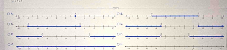 |x|+5>8
to 。 6 10 io