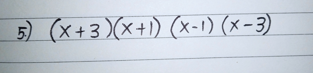 (x+3)(x+1)(x-1)(x-3)