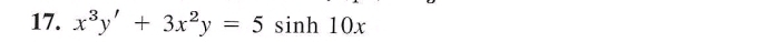 x^3y'+3x^2y=5sin h10x