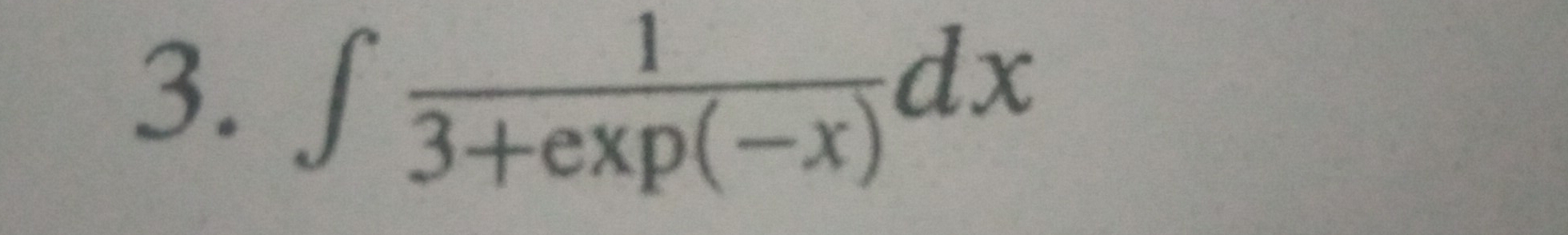 ∈t  1/3+exp(-x) dx