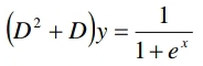 (D^2+D)y= 1/1+e^x 