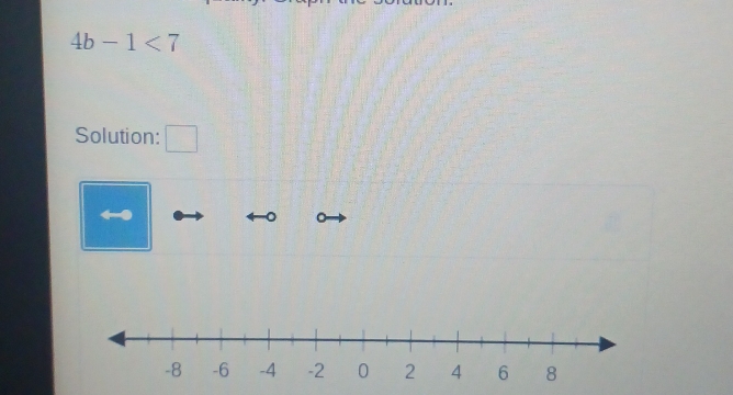 4b-1<7</tex> 
Solution: □