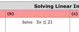 Solving Linear In