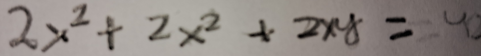 2x^2+2x^2+2xy=4