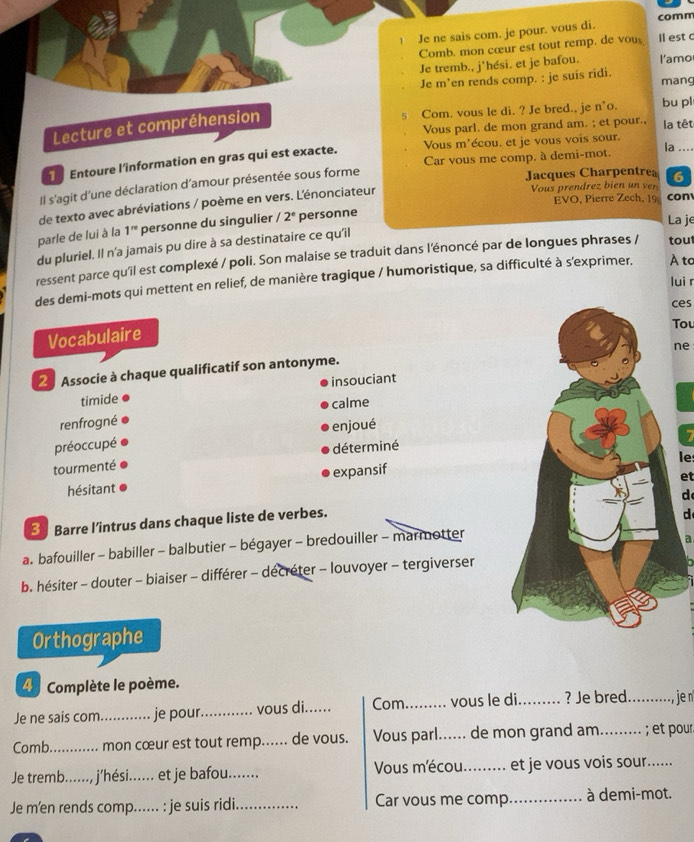 Résolu :comm Je ne sais com. je pour. vous di. Comb, mon cœur est tout ...