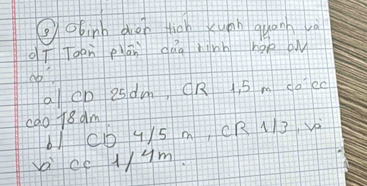 gobinh dioh fich xuàn quann và 
T Toan pān dàg hinh hap al 
abt 
al ch 2sdm, OR 1, 5 m doec 
c9o 18 am
61CD 9) 5 m, CR113 V 
Vace 1/9m.