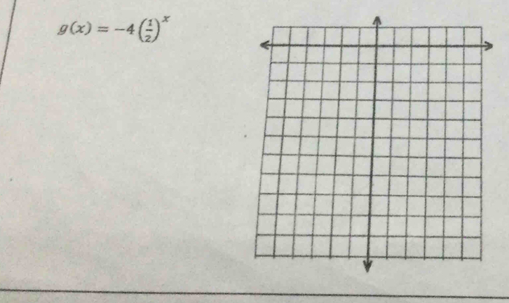 g(x)=-4( 1/2 )^x