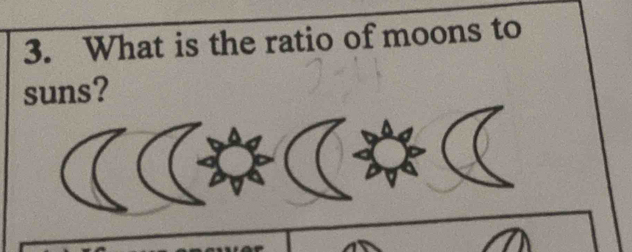 What is the ratio of moons to 
suns?