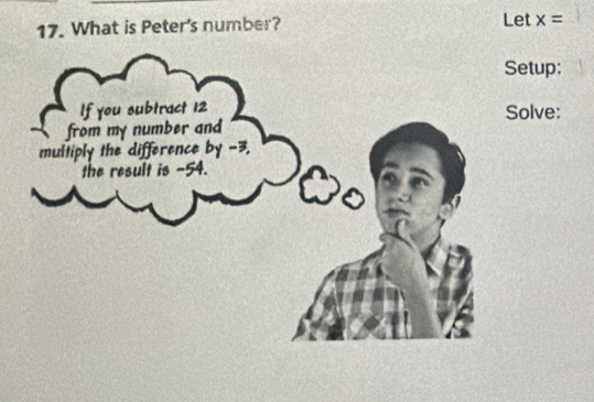 What is Peter's number? Let x=
tup: 
lve: