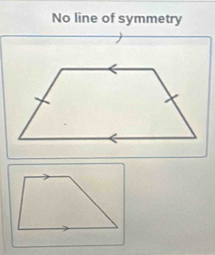 No line of symmetry