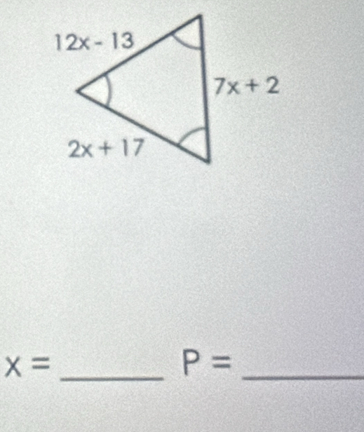 x=
P= _