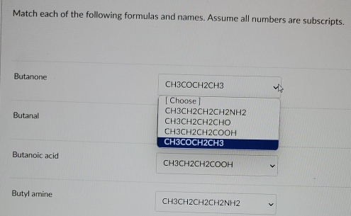 Solved: Match each of the following formulas and names. Assume all ...