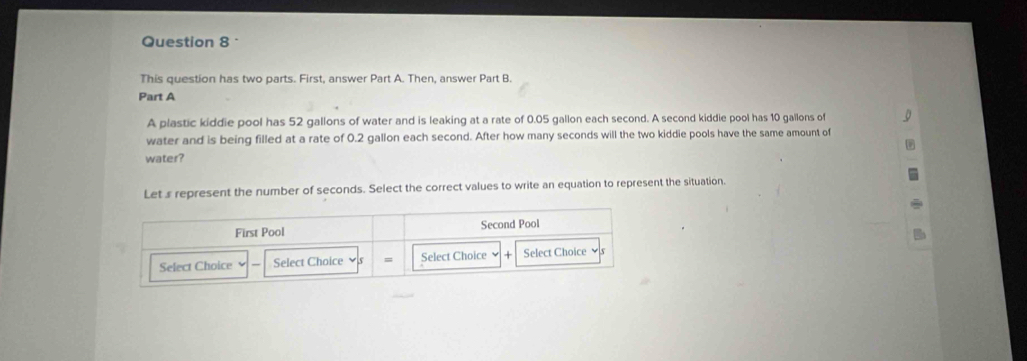Solved: Question 8· This question has two parts. First, answer Part A ...