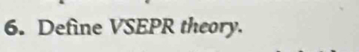 Define VSEPR theory.