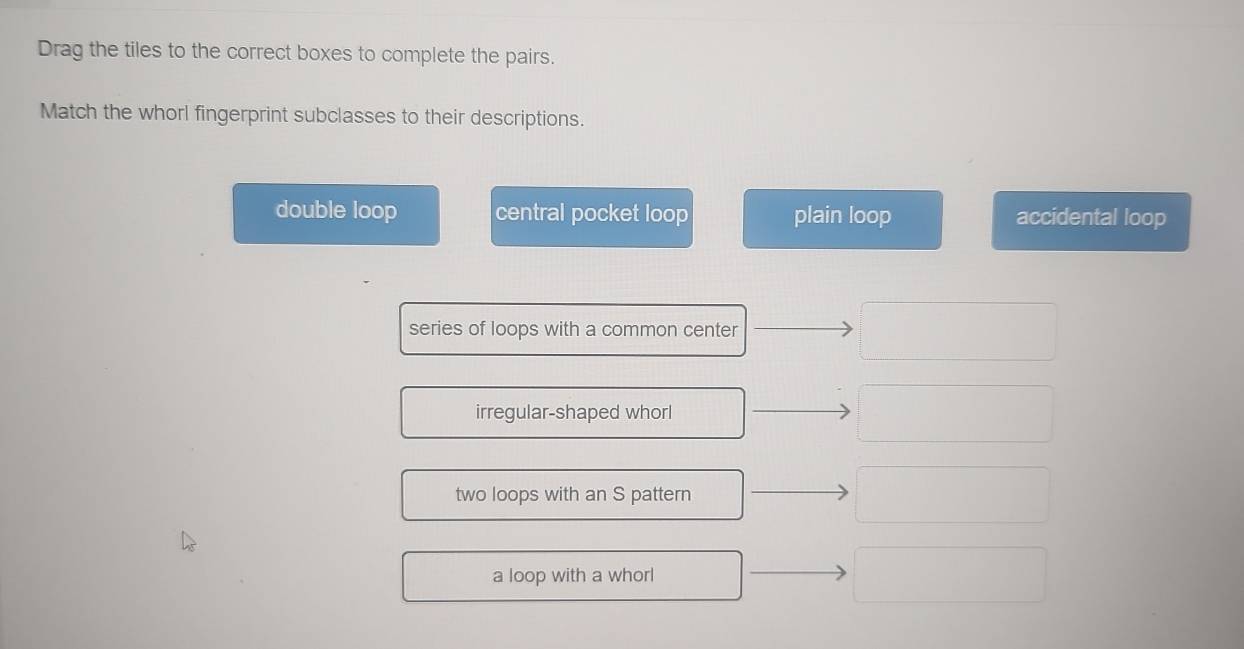 Solved: Drag the tiles to the correct boxes to complete the pairs ...