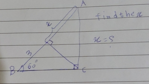 find thex
x=5