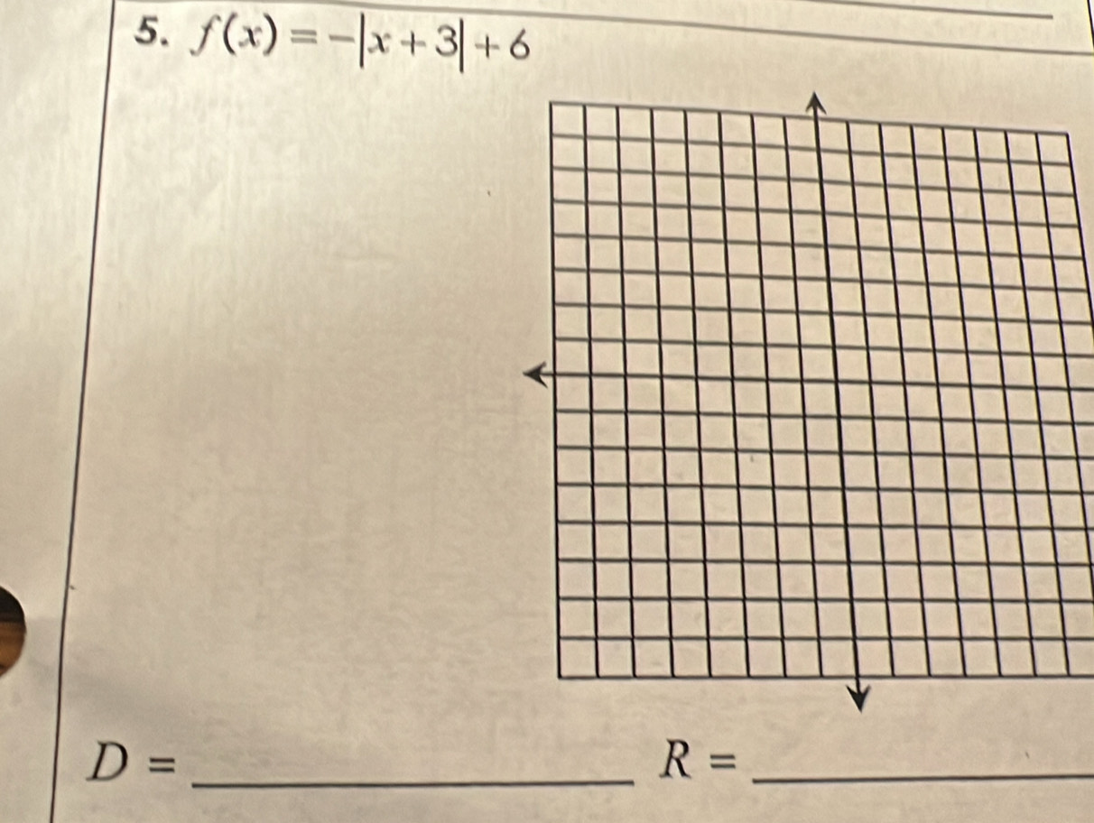 f(x)=-|x+3|+6
D= _ 
_ R=