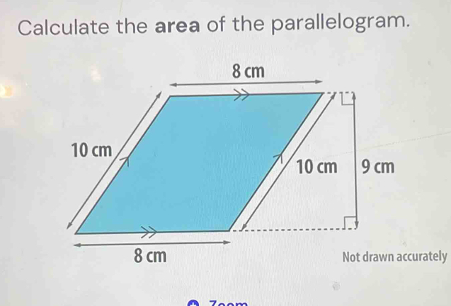 Calculate the area of the parallelogram.